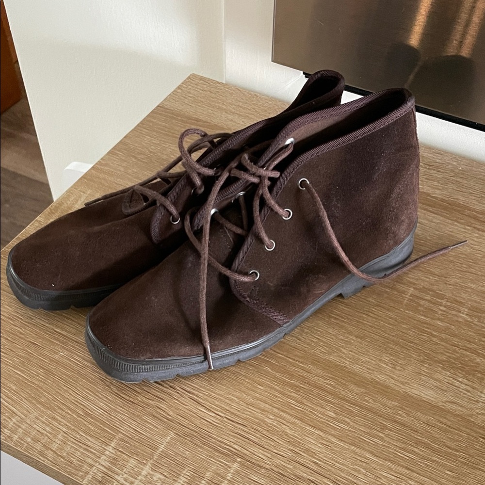 Vintage Keds women’s Brown Suede Lace-Up Booties